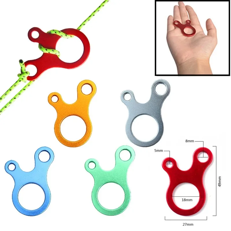 Zelts eil schnallen 3 Loch Outdoor Camping Zelt Winds eil Schnalle Aluminium legierung Spanner Zelts chnur Seil verschluss Haken festziehen Image