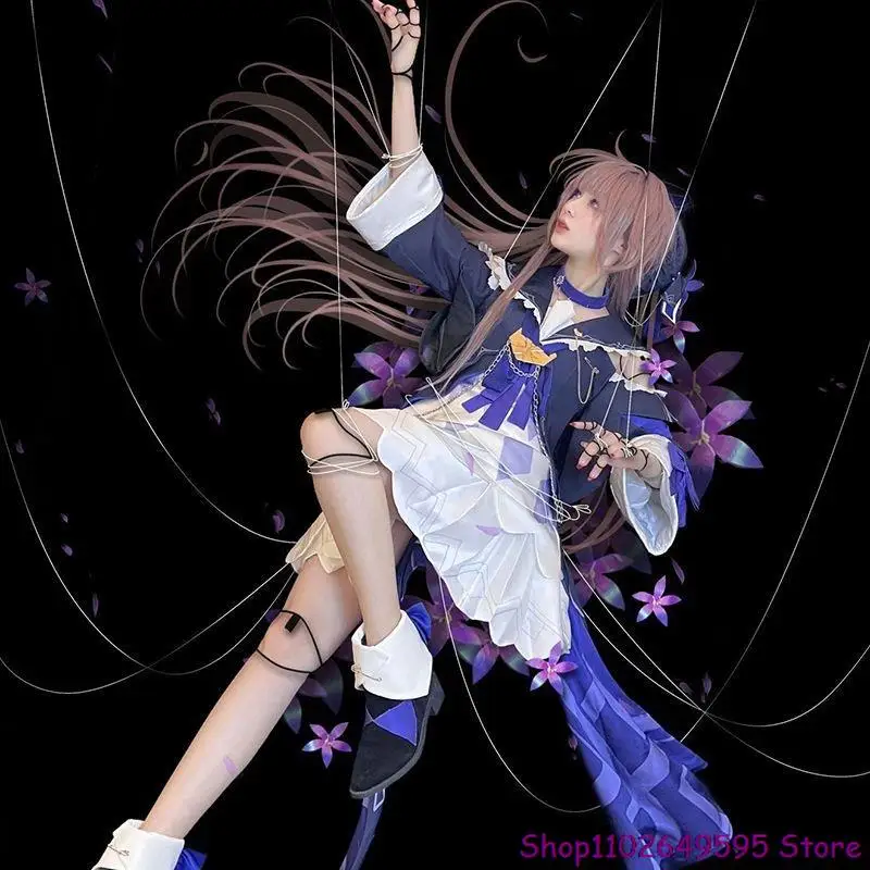 Spiel Honkai Star Rail Herta Cosplay Plus Größe Uniform Anzug Schwarz Punk Lolita Kleid Cosplay Kostüm Halloween Party Outfit Frauen