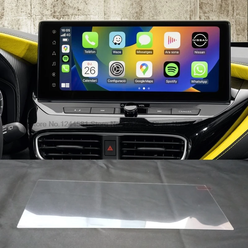 Auto-Schutz aus gehärtetem Glas für Nissan Juke N-Sport 2024, 12,3 Zoll, Infotainment-Auto, GPS, Navigation, Radio, Displayschutzfolie
