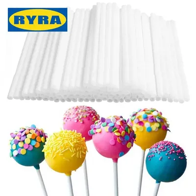 80PCS Solid Core White Lollipop Sticks For Chocolate Sugar Candy Lolly Pop Sucker Sticks Cake Pop