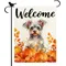 Fall Dog Pumpkin Garden Flag Maple Leaf Garden Flag Vertical Double Sided Yard Lawn Outdoor Decor