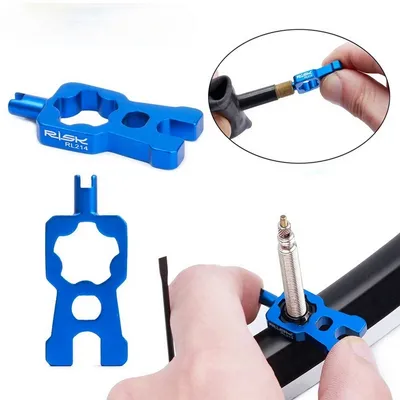 4 IN 1 Tragbare Reparatur Fahrrad Ventil Werkzeuge Ventil Core Schlüssel MTB Rennrad Demontage Installation Werkzeug Entfernung Teile Blau