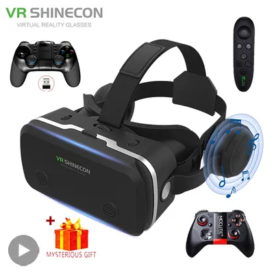 Virtual Reality VR Brille 3D Headset Geräte Viar Helm Brille Linsen Smart Für Smartphones Telefon Mobile Kopfhörer Realidade