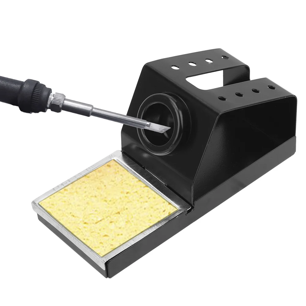 Nacharbeit Löt halterung Hoch temperatur beständigkeit Schweiß werkzeuge elektrische Lötkolben Station 936 Lötkolbenst änder Metall Image