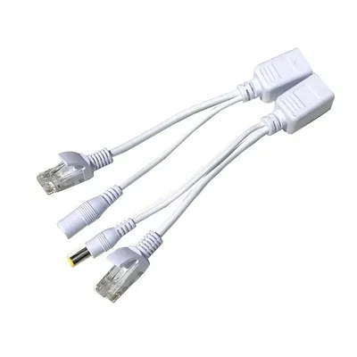 1 paar POE Kabel Passive Power Over Ethernet Adapter Kabel POE Splitter RJ45 Injektor Netzteil Modul Image
