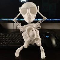 1 Stück DIY-Montage 3D-Druck Tanzender Totenkopf Tanzender Totenkopf Lustiges Spielzeug Halloween-Geschenk Sammlerstück Kreatives Spielzeug