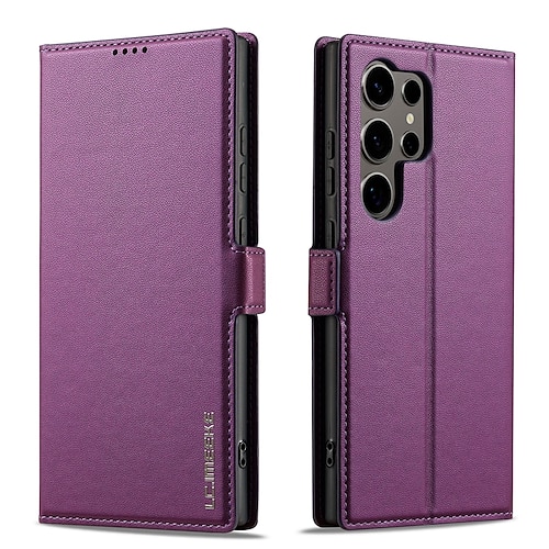 Handy Hülle Handyhüllen Für Samsung Galaxy S25 S24 S23 S23 FE S22 S21 Ultra Plus A55 5G A35 5G A15 A14 Rückseite Brieftaschenhülle Mit Ständer Magnetisch Kartenfach Retro TPU PU-Leder Image