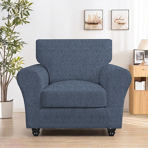 Stretch-Sesselbezug mit Blumenmuster, elastischer Schonbezug mit Blumenmuster für einen stilvollen und sicheren Sitz, ideal zum Schutz und Auffrischen Ihres Sessels für 1-Sitzer, 2-Sitzer, 3-Sitzer Image