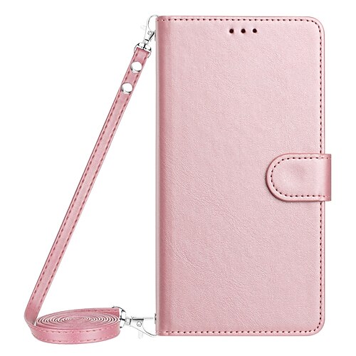 Handy Hülle Handyhüllen Für Samsung Galaxy S26 Ultra Plus S25 S24 S23 S22 S23 FE S21 Ultra Plus S20 A55 5G A35 5G Brieftaschenhülle Mit Ständer Magnetisch mit Trageriemen Retro TPU PU-Leder Image