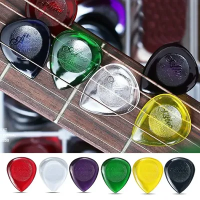 6Pcs Alice Stubby Guitar Picks Acoustic Electric Bass Plectrum Mediator 1/2/3mm Thickness Fast