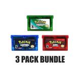 Pokemon (3 Pack) Emerald Sapphire Ruby GBA Gameboy Advance and Nintendo DSi