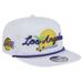 Men s New Era White Los Angeles Lakers Island Oasis Golfer Snapback Hat