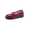 Hausschuh SCHAWOS, Damen, Gr. 38, rot (bordeaux), Textil, Schuhe