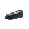 Hausschuh SCHAWOS, Damen, Gr. 39, blau (marine), Textil, Schuhe