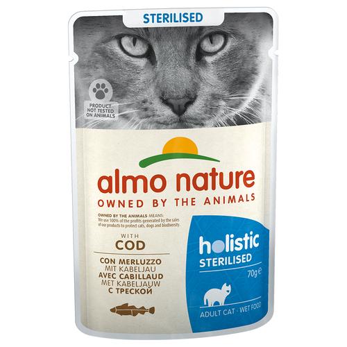 24x70 g Holistic Sterilised Kabeljau Almo Nature Katzenfutter nass - 20 + 4 gratis!