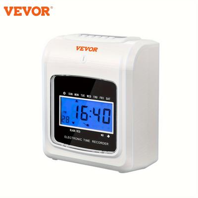 TEMU Vevor Punch , Time Machine For Employees Of Small Business, 6 Punches Per Day, Punch Machine Includes 102 Time Cards, 1 Ink Ribbon And 2 Security Keys