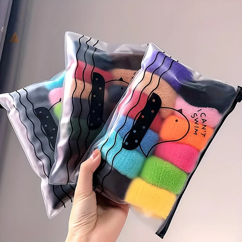 12 stücke große Stretch dicke Haar gummis für alle Haar typen nahtlose Frottee Gummibänder Pferdes chwanz Halter Haarschmuck keine Schäden Image