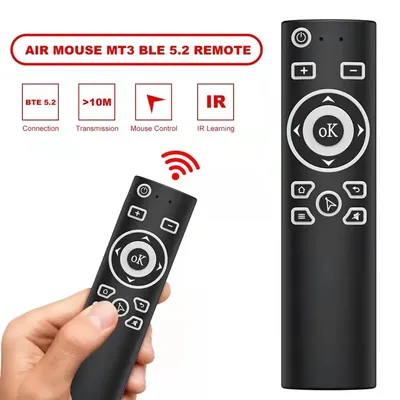 Mt3 air maus ir lernen bt 5,2 smart fernbedienung für android tv box pc x96 mini x96q t95 tx3 mini h96 max
