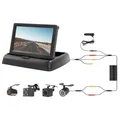 Monitor per auto pieghevole con schermo LCD HD TFT 4.3 con telecamera posteriore di backup a LED per il parcheggio dei veicoli Installazione semplice