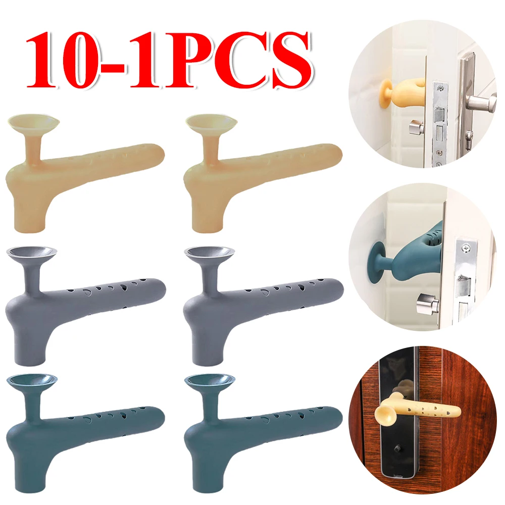10-1 stücke Silikon Türgriff Schutzhülle Antik ollision Baby Sicherheit schützen geräuschlose Saugnapf Tür knauf Tür knauf Abdeckung