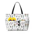 Borsa tote da spiaggia medica personalizzata Enfermera En Apuros Doctor Nurse per donna Borse per la spesa da viaggio extra large da palestra