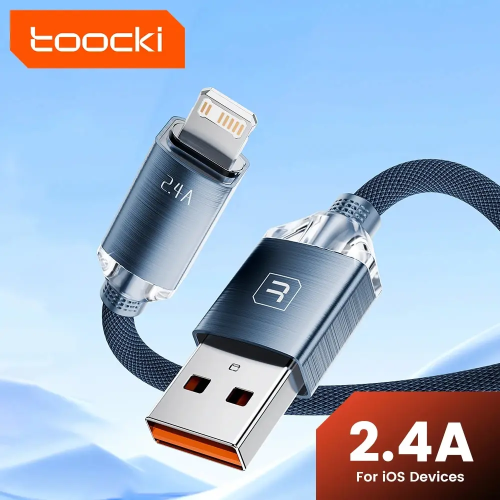 Toocki USB-Kabel für iPhone 14 13 12 Pro Max 2,4 A Schnelllade-Lightning-Kabel Datenkabel für iPhone 8 7 6 5 Plus AirPods Image