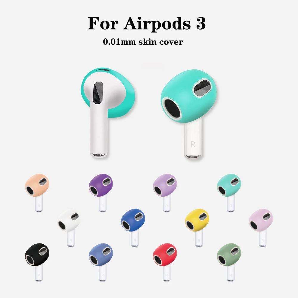 1 paar Weiche Anti Slip Silikon Ohr Abdeckung Für AirPods 3 Kopfhörer Schutzhülle Ohrhörer Eartips Kopfhörer Ersatz Zubehör Image