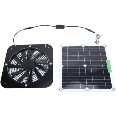 Ej.life - 100W Solar-Abluftventilator 13,5-Zoll-Lüftungspanel mit Stromversorgung für Image