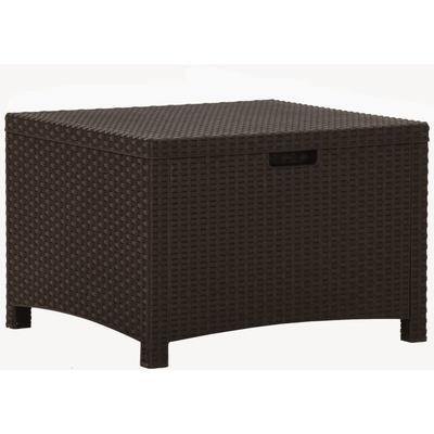 Garten-Aufbewahrungsbox 60x54x41 cm pp Rattan Braun Vidaxl Image