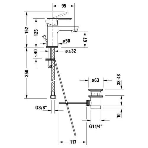 Duravit D-Code Waschtischarmatur S DC1013001046