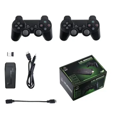 M8 Game Console Built-in 20000 + 64GB Two-person Wireless Controller 2.4G Stick 4K HD PS1 GBA Video
