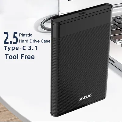 2.5 Tool Free Hard Drive Case USB3.0/3.1 Laptop Mechanical Solid State SSD Hard Drive Case TPYE-C