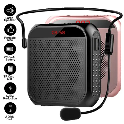 Portable Voice Amplifier Megaphone Mini Audio Speaker With Microphone Rechargeable Ultralight