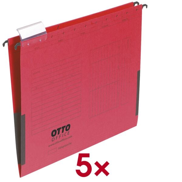 OTTO Office Budget 5er-Pack Hängetaschen rot, 31.8x24 cm Image