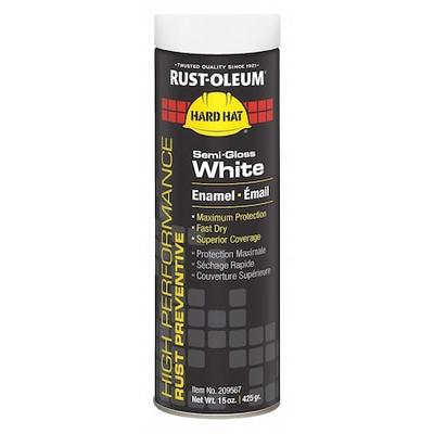 RUST-OLEUM 209567 Rust Preventative Spray Paint, White, Semi-Gloss, Solvent, 15