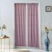 Solid Linen Sheer Rod Pocket Sidelight Voile Window Curtains Panels For French/Garden/Patio/Glass Door 2 Pieces Variation Of Colors(Pink)