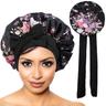 Bonnet with Tie Band Satin Bonnet Silk Bonnet for Sleeping Women Bonnets for Black Women Silk Hair Bonnet for Sleeping Bonnet for Curly Hair Braids Sleep Cap