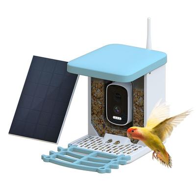 Smart Bird Feeder with 4MP Camera 2L Capacity Bird Feeder for Outdoors with Solar Panel