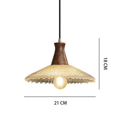 LED Pendant Lights Kitchen Glass Wood Lighting 1/2/3-Light Modern Farmhouse Foyer Entryway Light Fixtures Ceiling Hanging Globe Over Table 85-265