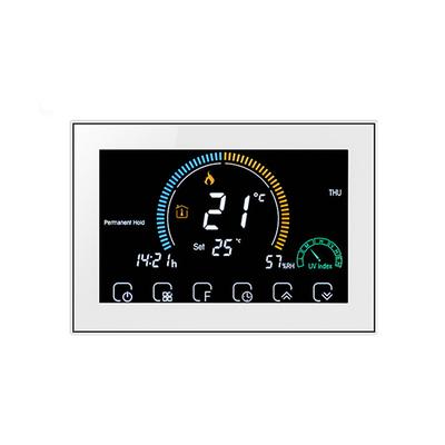 Programmable Thermostat Control Water Heating Smart Home Negative Display LCD Screen Round Room Thermostat with WiFi