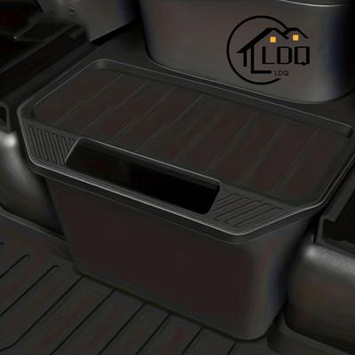 TEMU Ldq Brand Multi-purpose Pvc Storage Box With Umbrella Holder For Model 3/y - Car Interior Organizer & Trash Bin Accessory