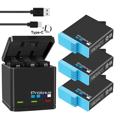 1680 mAh Hero 8 7 Akku oder 3 Slot Akku Ladegerät Hülle für Gopro Hero 8 7 Hero 6 Hero 5