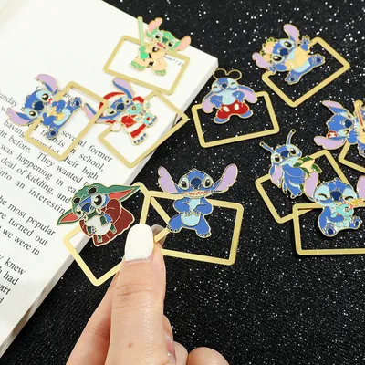 Disney Stitch Creative Metal Bookmark Book Page Clips for Women Men Kid Cartoon Fans Reading