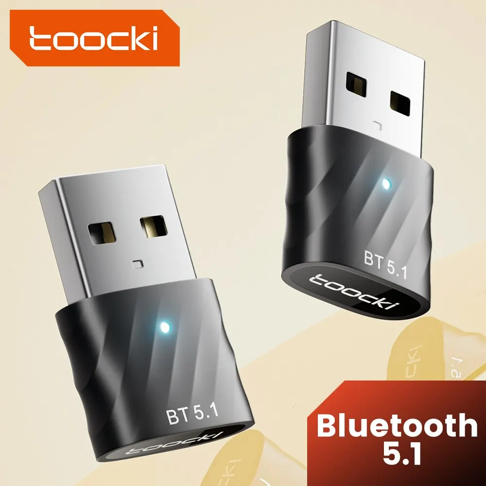 Toocki usb bluetooth 5,1 auto adapter dongle audio empfänger lautsprecher für pc lautsprecher drahtlose maus kopfhörer tastatur musik übertragen Image