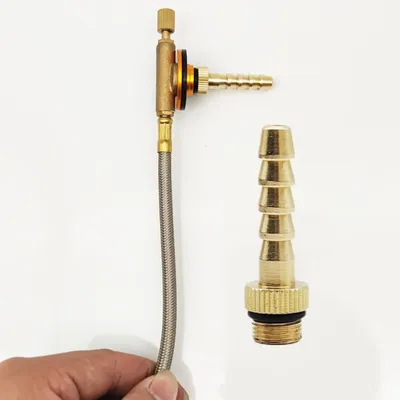 Flat Gas Tank Valve Adapter Multi-purpose Outdoor Camping Gas Tube Hose Adaptor LPG Cylinders Pipe