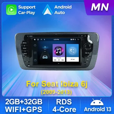2 din 7 "Android Auto Auto Radio Für Seat Ibiza 6j 2009-2013 Multimedia-Player Drahtlose Car-Play GPS Navigation RDS WIFI Stereo