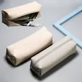 Sac à Crayons en Cuir PU de Grande Capacité, Porte-Stylo Coréen, Boîte de Rangement à Fermeture Éclair, Poudres, Fournitures Scolaires pour Étudiants