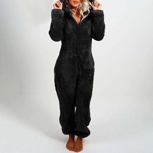 Teddybär Nachtwäsche Weihnachtspyjamas Onesie Schlafanzug Damen Cosplay-Kostüm Erwachsene Maskerade Party Hauskleidung Einteiler Image