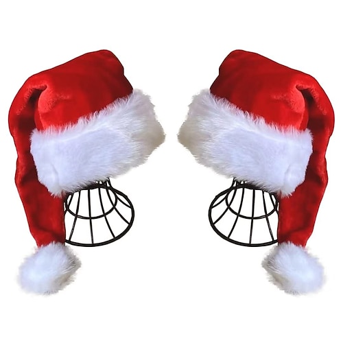Weihnachtsmann Weihnachtshut Herren Damen Unisex Warm Party Urlaub Weihnachten Neujahr Maskerade Weihnachtsgeschenke Party Hut Image
