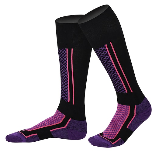 Unisex Socken Kompressionssocken Fahrradsocken Sportsocken Sportsocken Camping / Wandern Outdoor-Übungen Radfahren / Fahrradfahren Anti-Rutsch Warm Rutschfest 1 Paar Streifen Image